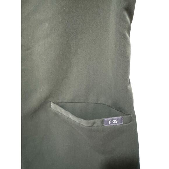 Figs Casma Three Pocket Scrub Top V Neck Classic Fit Olive Green Size XS - Picture 3 of 6